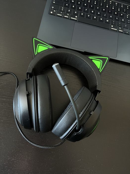 Headset Gaming Razer Kraken Kitty Edition Black RGB - Com Caixa