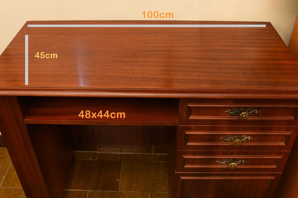 Secretária clássica 45x100x80cm