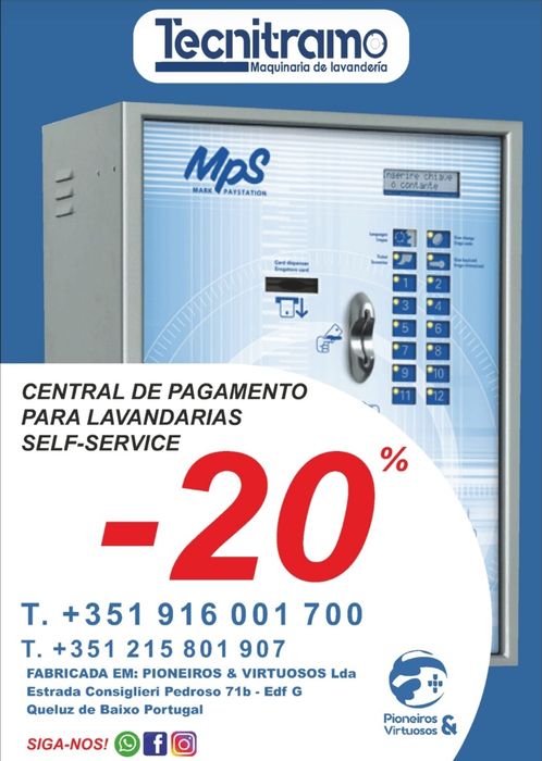 Central de pagamento para lavandaria self service