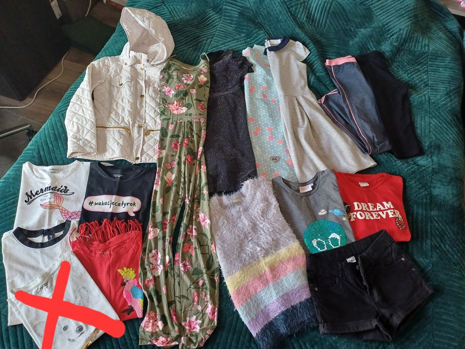 Zestaw/paka ubrań, 15 szt., rozm.146-152, Zara, H&M, Cool Club +gratis