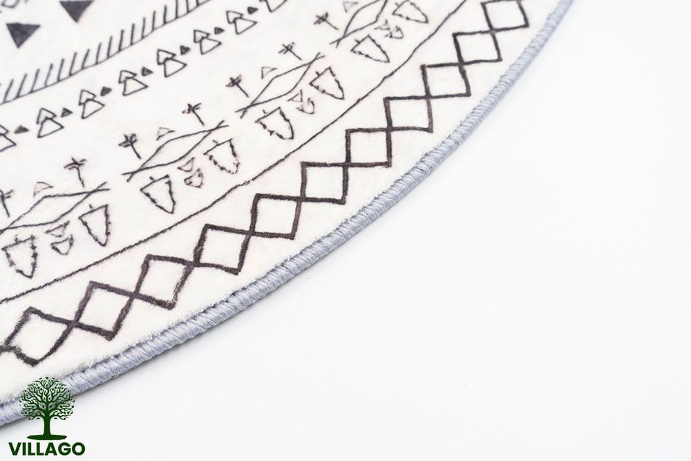 OKAZJA • Dywan okrągły Villago OVON 100x100 cm nowoczesny wzór Zenit