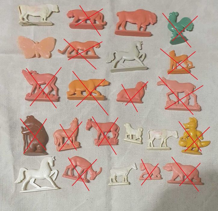 Миниатюрные фигуры животных пластмасса