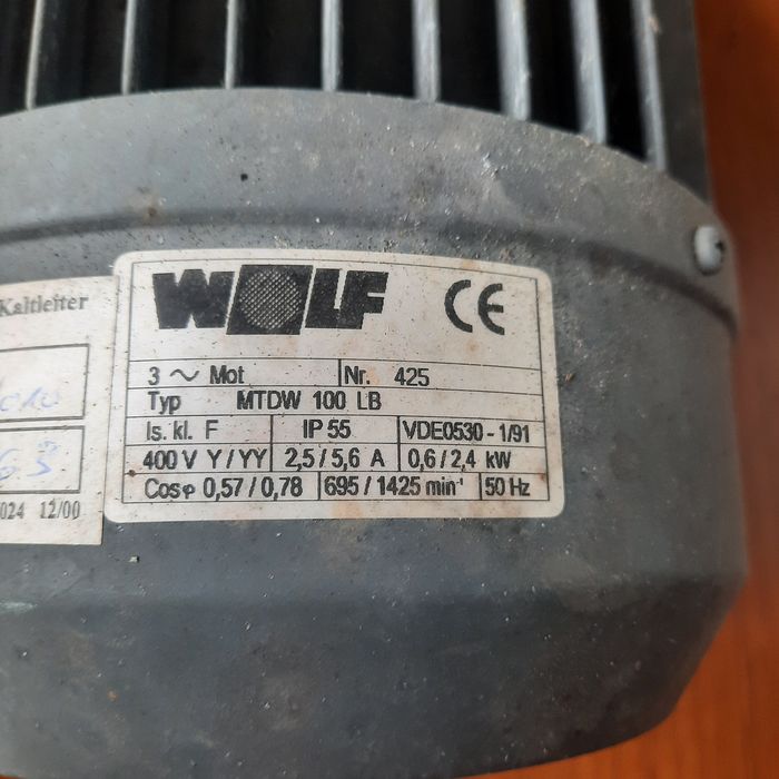 Silnik elektryczny 400V dwubiegowy  0,6/2,4 KW