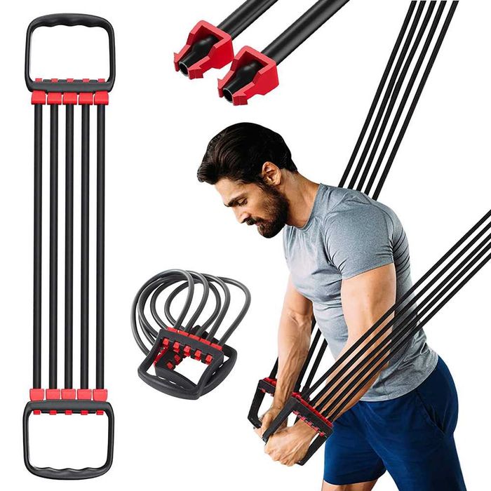 5 gum oporowych ekspander fitness do ćwiczeń domowych i cardio