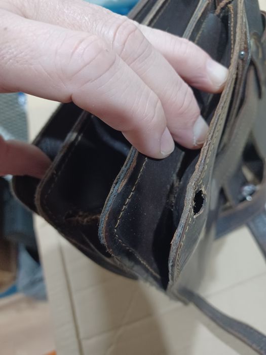 bolsa de homem em pele c/ chave