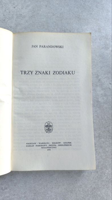 Trzy znaki zodiaku - Jan Parandowski