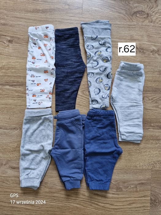 7x spodnie chłopięce r.62