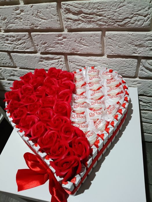 Serce Kinder Słodki box Prezent ze słodyczy Box bukiet jadalny