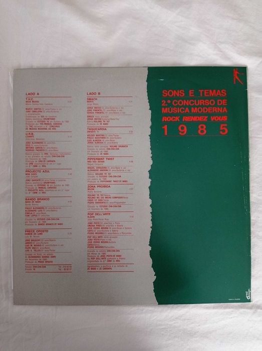 Vários ‎– "Música Moderna Portuguesa 1.º Volume" LP (Novo)