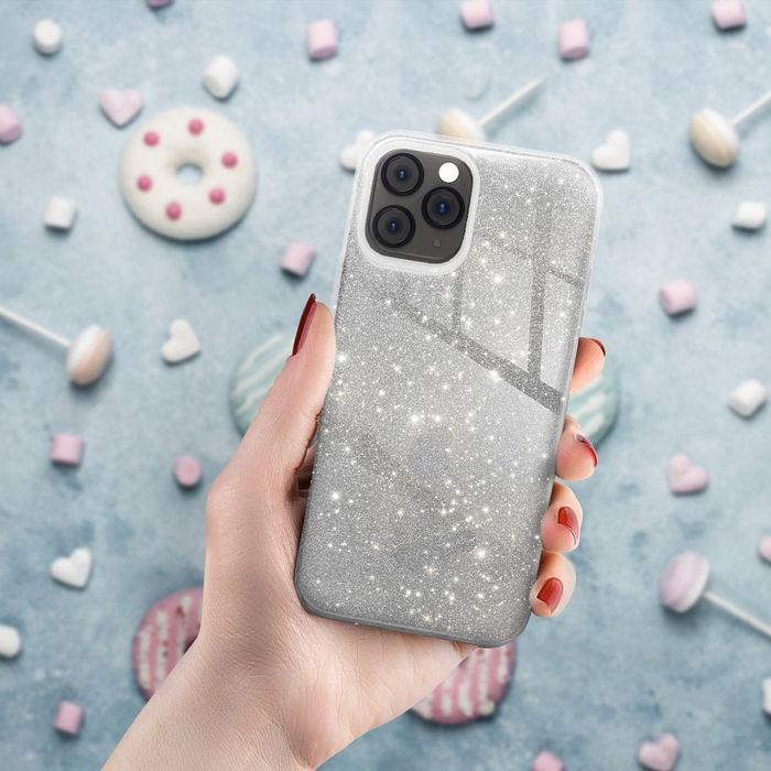 Futerał Shining Do Samsung A56 5G Srebrny