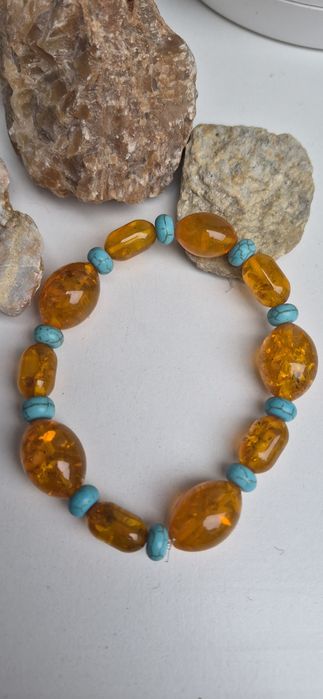 Amber bursztyn baltycki bransoletka +howit