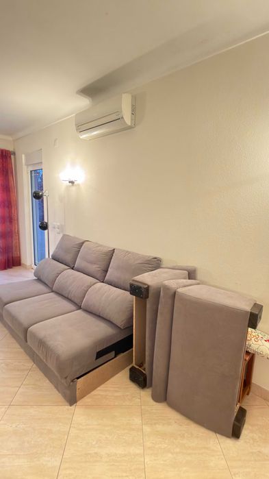Sofá 3 lugares com assentos extensíveis – muito confortável