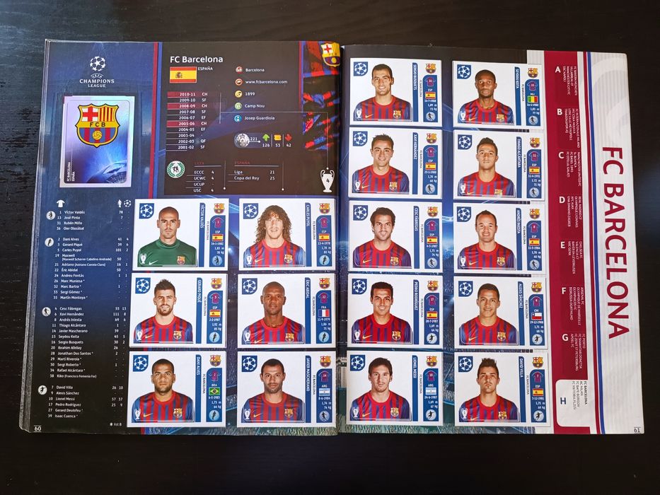 Caderneta futebol Champions 2011/2012 completa