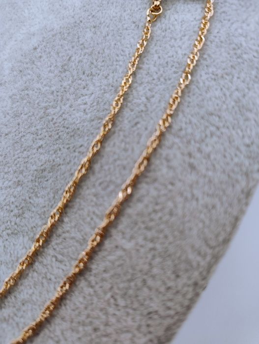 Łańcuszek Xuping singapurka pozłacana 14 k 50 cm