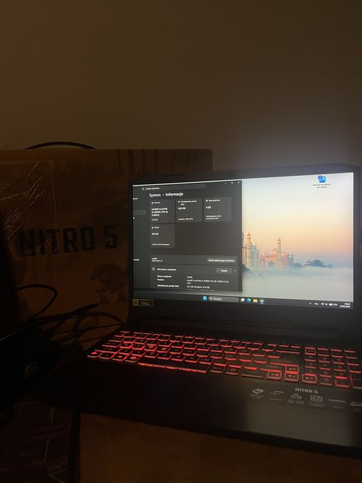 Laptop acer nitro 5 AN515-55-54LN Rtx 2060 i5-10gen 32gb ram 1tb ssd