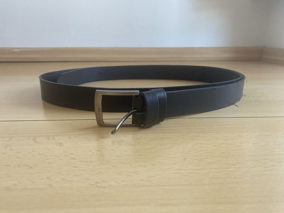 Pasek skórzany czarny