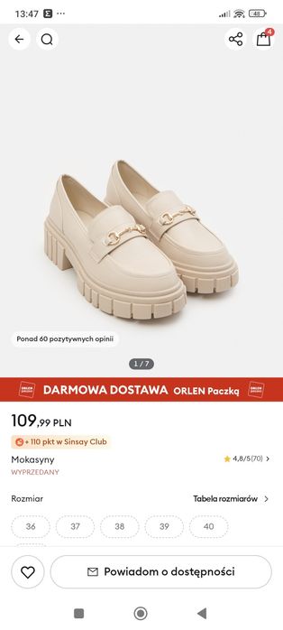 Buty damskie Mokasyny 37