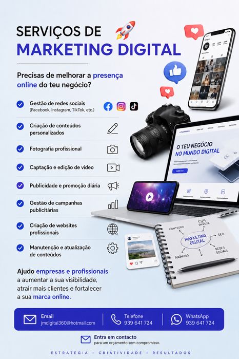 Gestao de conteudos digitais / gestao de sites /redes socias /incluindo videos e fotografias