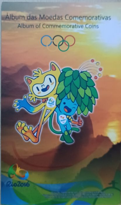 Brasil Rio 2016- Álbum completo com 17 moedas FDC jogos olímpicos.