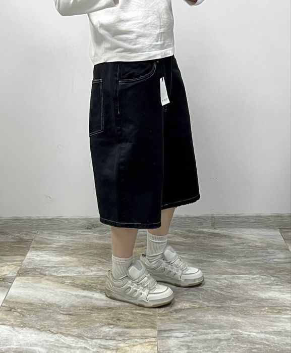 Нові широкі чорні шорти джинсові BAGGY rap shorts широкие шорты бегги реп sk8 ecko big boy