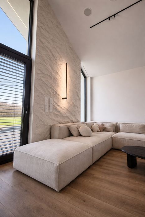 Tynki dekoracyjne, Efekt skały, beton architektoniczny, limewash