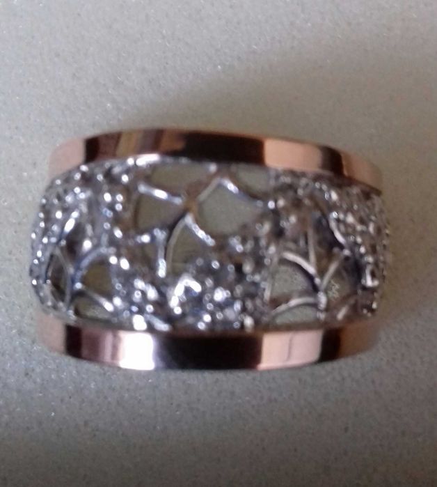 Серебро 925 кольца /комбинированные с тозолотом