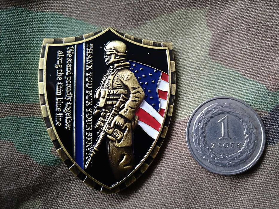 Challenge coin US Army Thank For Your Service Saint Michael