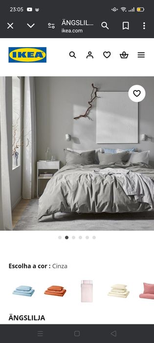 Capa de edredão Angslilja, IKEA. NOVA