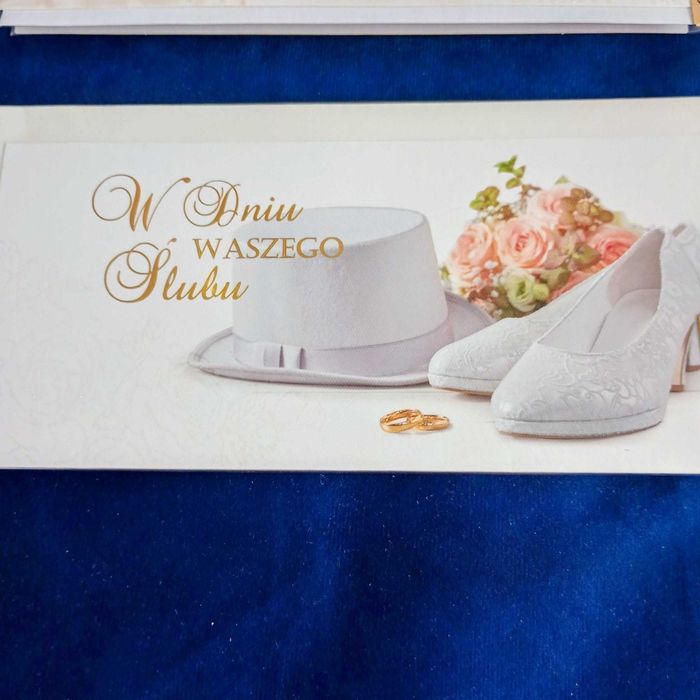 Karnet na banknoty dla PARY MŁODEJ na gotówkę -życzenia -kartka