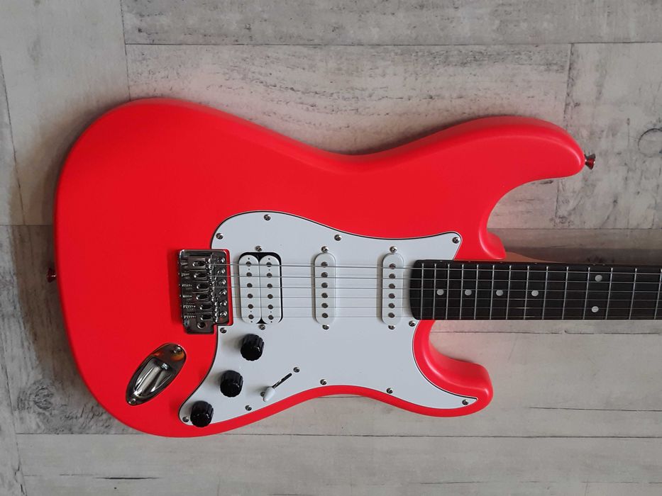 Piękna Gitara Stratocaster- Pink Neon -HSS- wysyłka Gratis lub zamiana