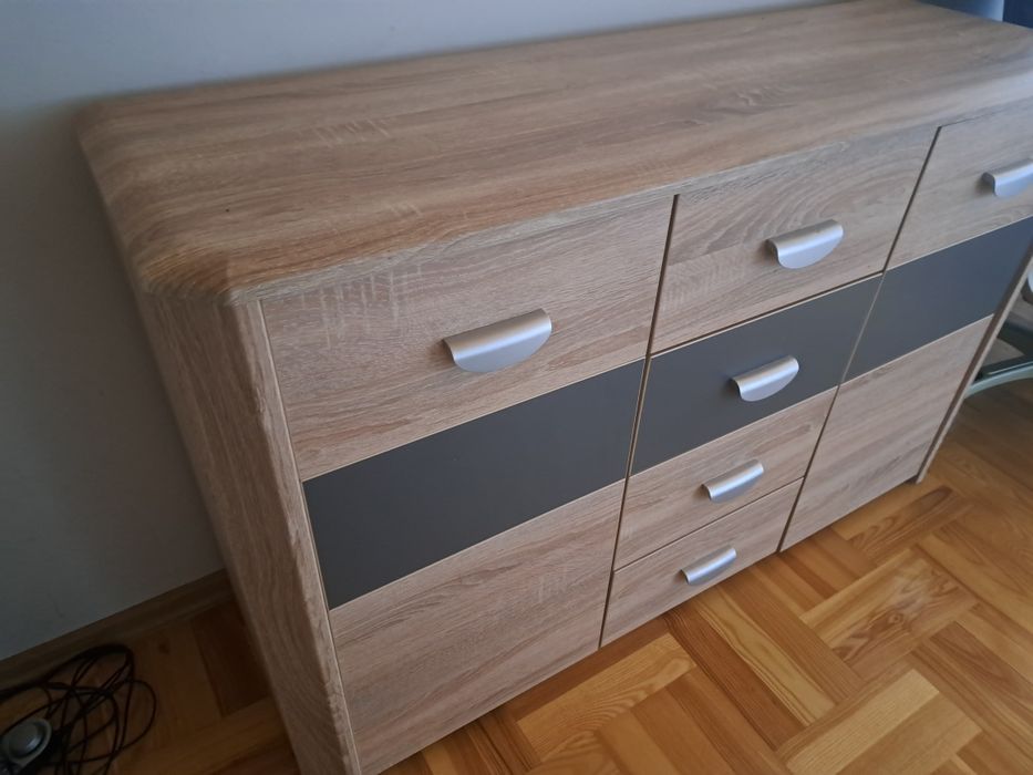 Komoda dąb czesany