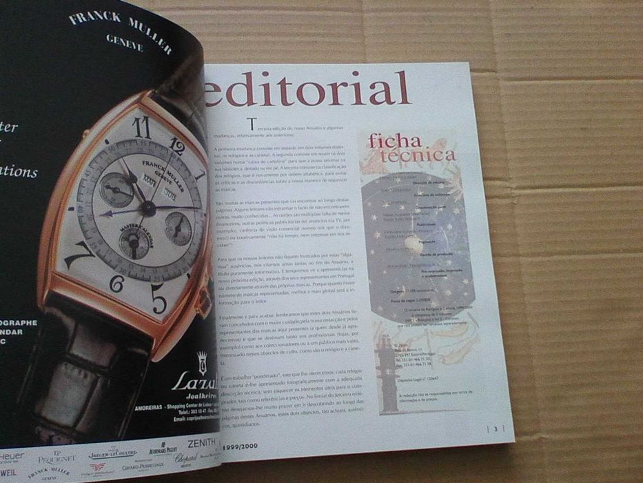 Anuário Relógios e Canetas 1 9 9 9 - 2 0 0 0