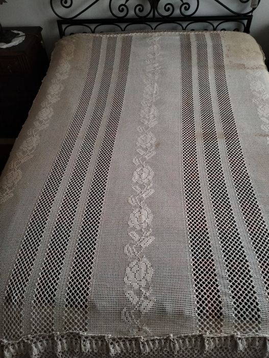 Colcha em crochet anos 70