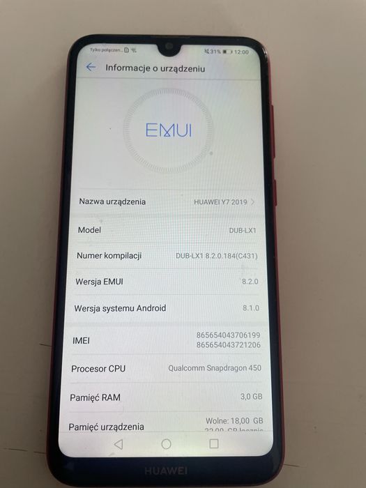 Telefon Huwawei Y7 2019