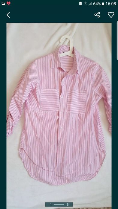 New collection koszula damska różowa w paski stan idealny