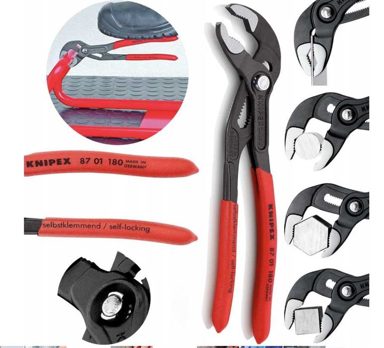 KNIPEX COBRA 180mm szczypce nastawne do rur żabka klucz