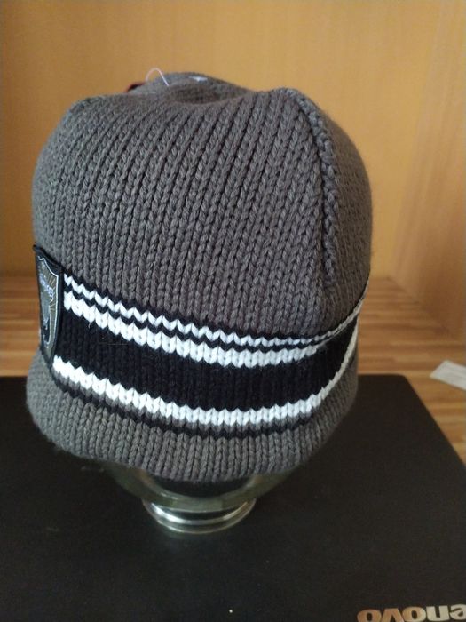 Шапка вязанная  на флисовом подкладе