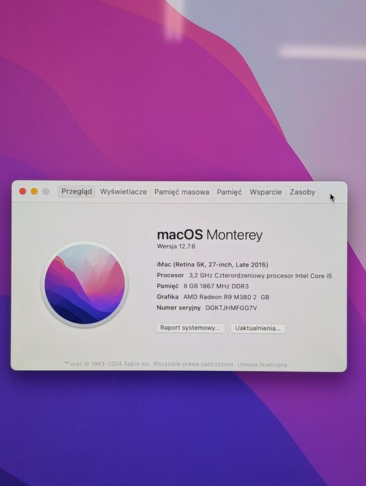 iMac 27" 5K 3.2GHz 8GB RAM 256GB SSD