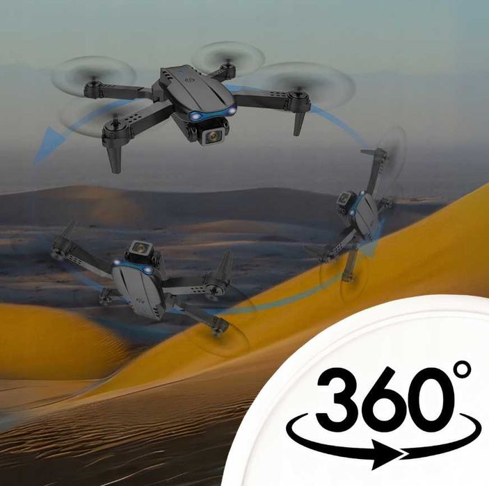 Unikanie Przeszkód Dron E99 2x Kamera 4K Zawis 200m Walizka(Wyprzedaż)