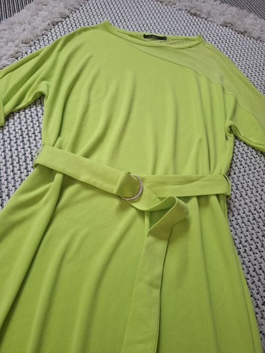Neonowa limonkowa sukienka Monnari r. L, 40