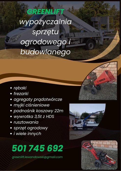 Wynajem sprzętu budowlanego i ogrodowego