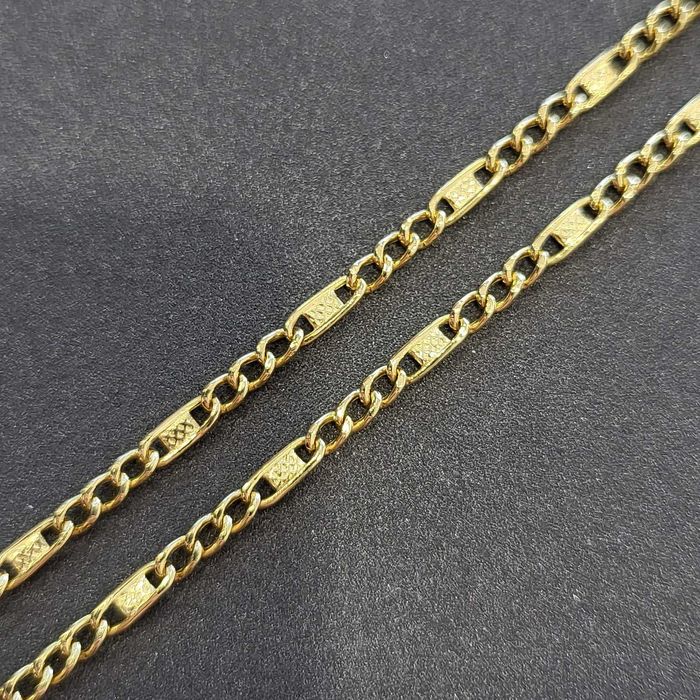 złoty łańcuszek figaro próby złota 585