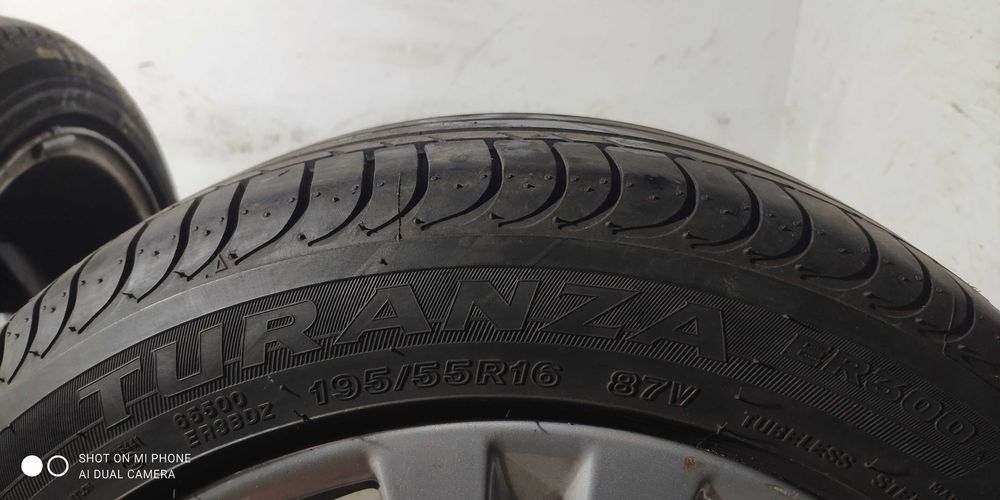 Koła BMW 5x120 alusy 16 lato 195/55R16 BRIDGESTONE opony jak NOWE 4szt