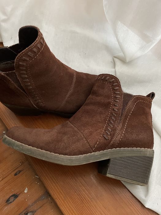 Botins em pele/couro, camurça, castanhos 38