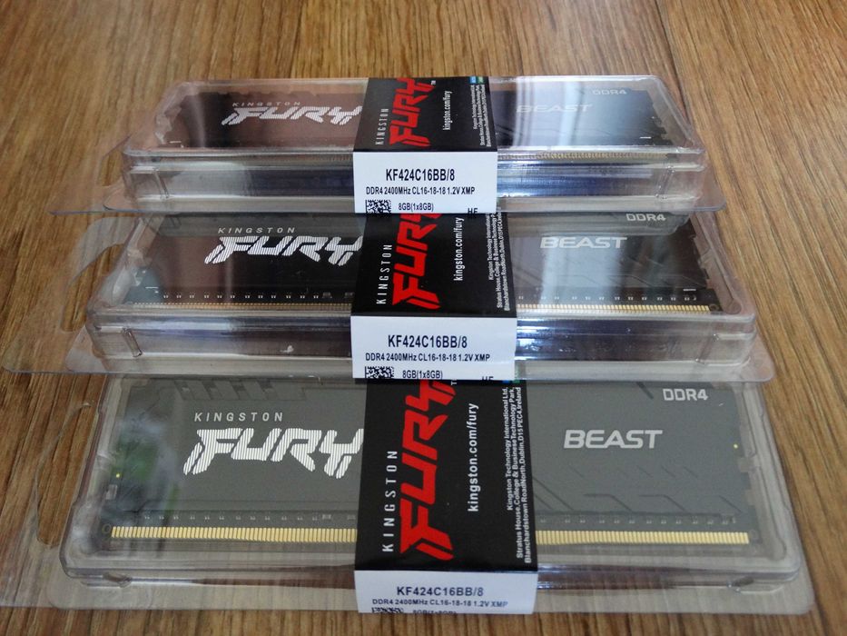 оперативная память Kingston FURY BEAST DDR4 8GB 16GB 32GB 2400-3600MHz