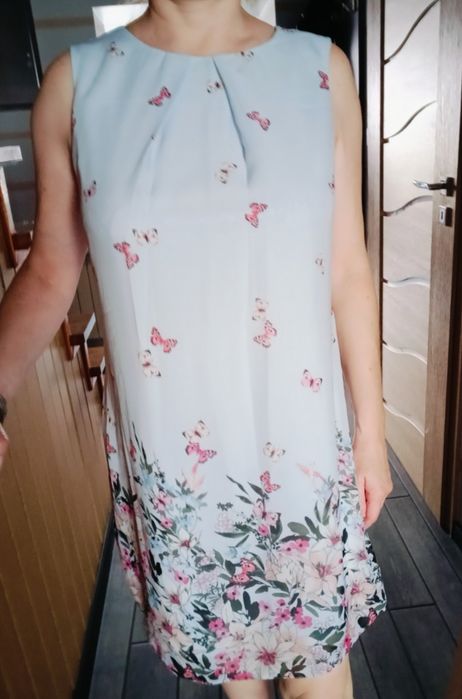 Sukienka na lato, sukienka w kwiaty, letnia sukienka, r. 42