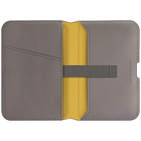 Portfel magnetyczny RFID UNIQ Lyden DS ze stojakiem na telefon - szary
