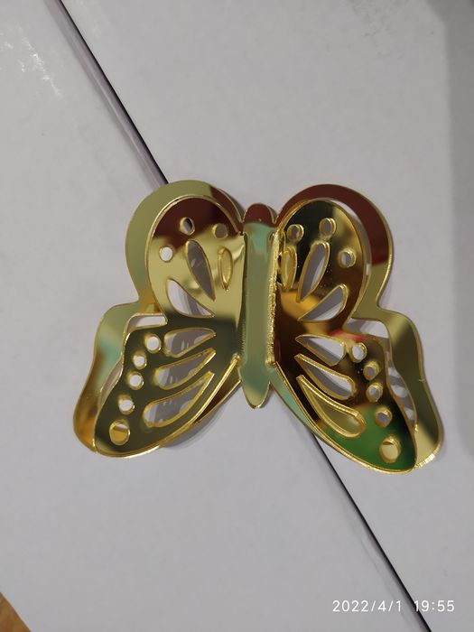 Zestaw motyli 3d złote Wielkanoc