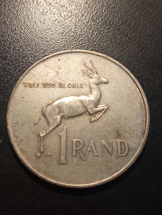 1 rand - 1º aniversário -em africâner Africa do Sul 1967 Prata	Soberba*