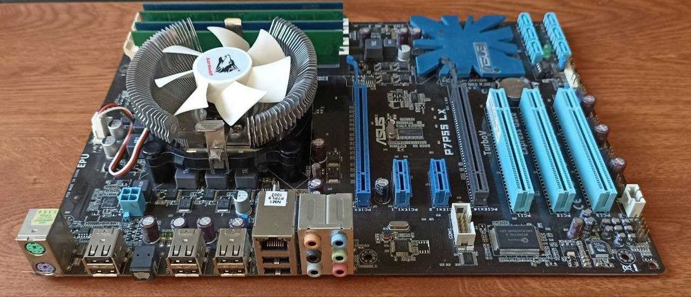 Материнская плата ASUS P7P55 LX LGA1156 с Процессором и ОЗУ